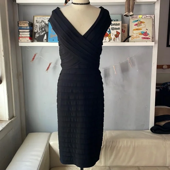 tadashi shutter pleat dress Tadashi Shoji | Dresses | Tadashi Shoji Black Shutter Pleated Dress S